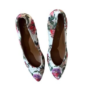 Seychelles Floral Pointed Toe dOrsay Block Heel Pump 10 Multicolor Garden Party